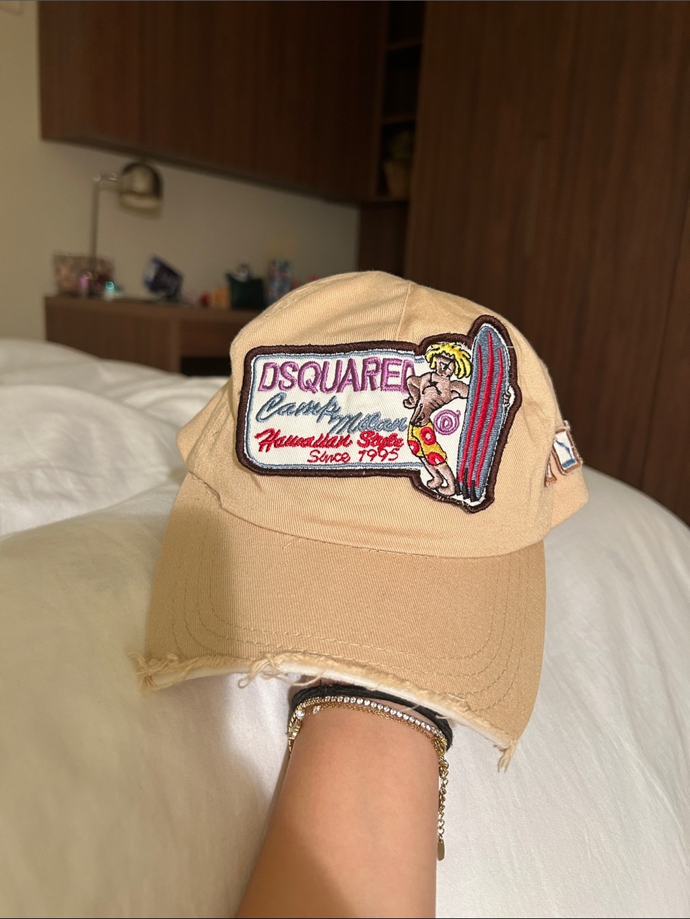 DSQUARED2 Tan Surf Patch Baseball Cap